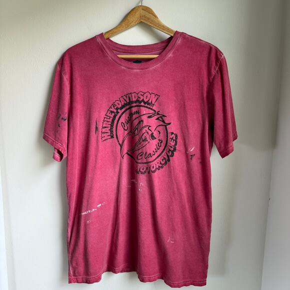 Harley-Davidson Red Graphic T-Shirt – Distressed XL - Picture 1 of 6